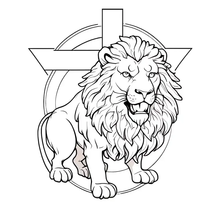 Czech Republic Lion With A Cross Behind It From Top Right