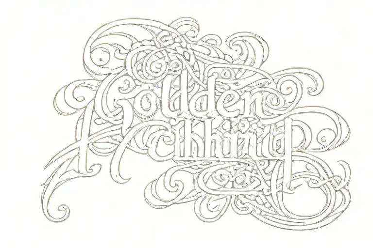 Golden Child Lettering Cursive