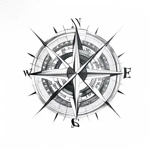 Compass And Animal Head