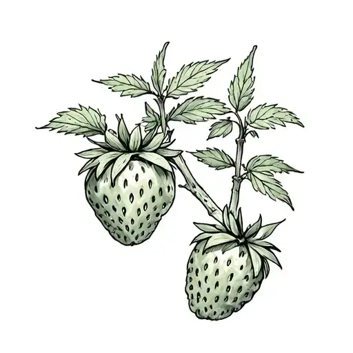 Strawberry Plant Growing