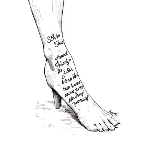 A Leg With A Quote On It