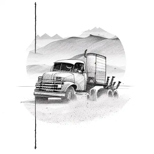 Broken Down Truck In Desert