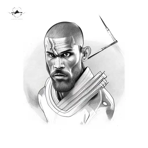 A Portrait Of Myself In A Kickboxing Stance