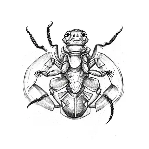 A Sketch-style Design Featuring A Scorpion Wearing Boxing Gloves