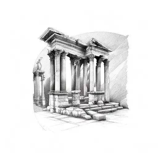 Roman Architecture And Vines