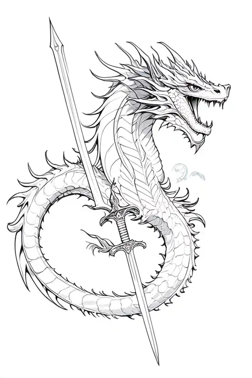 Dragon With Sword Fairy