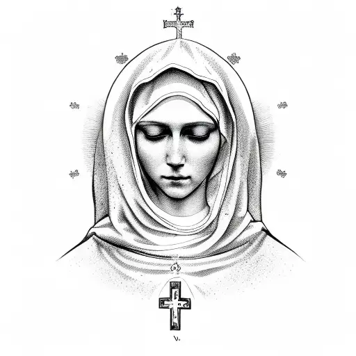 Virgin Mary With Valentina Under It