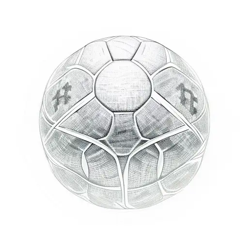 A Football Made Of Fish Scales With A Cross In The Center