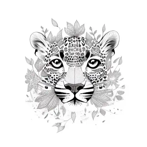 A Leopard Print Book Cover With Colorful Flowers Growing Out Of It