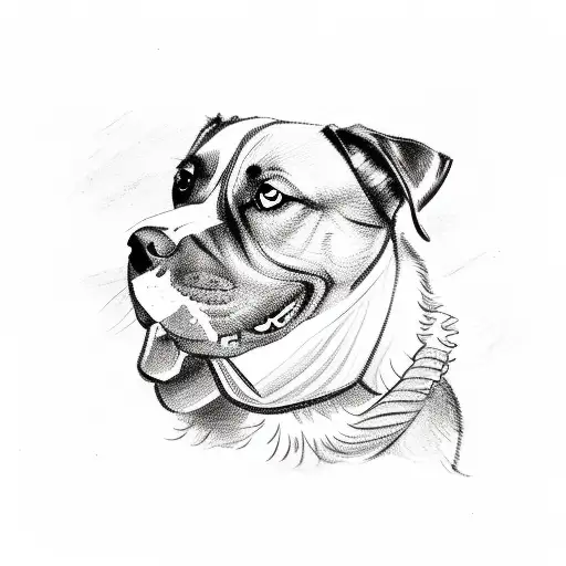 A Sketch Of A Dog Driving A Car On A Road