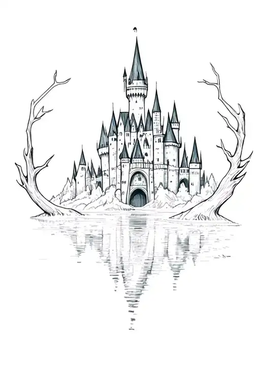 Hogwarts Castle Lake Patronus Charm