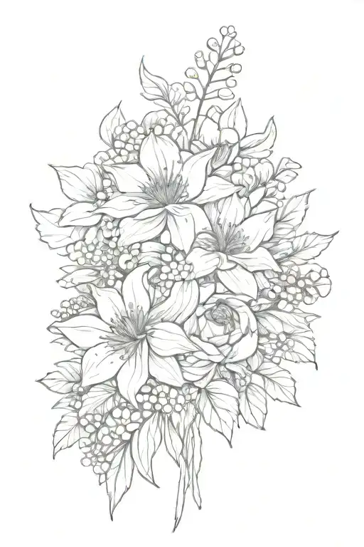 Birth Flower Bouquet Januari And July Birth Flower