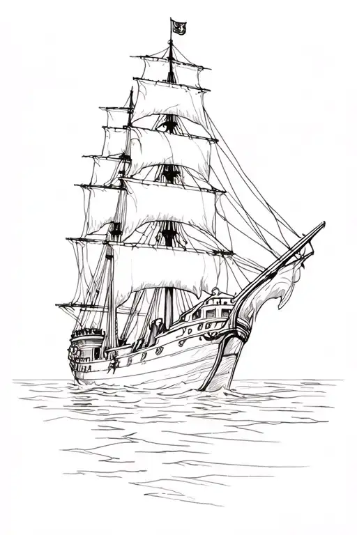 Midevil Ship Scene