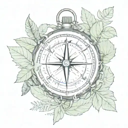 A Compass Guiding A Traveler Through A Dense Jungle
