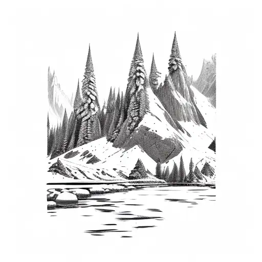 Mountain Scene River