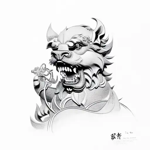 Foo Dog With The Letter L