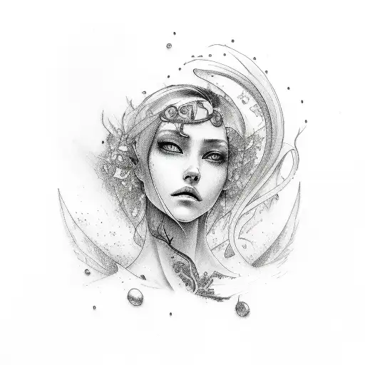 Virgo And Rain Tattoo Model