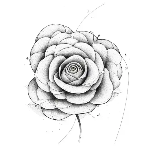 Yellow Flower With One Line