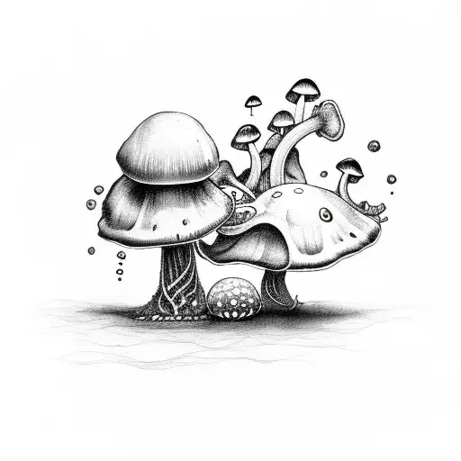 Alien With Mushrooms