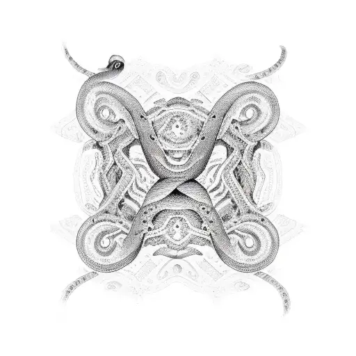 A Snake Forming An Intricate Pattern Inspired By Your Siblings' Names