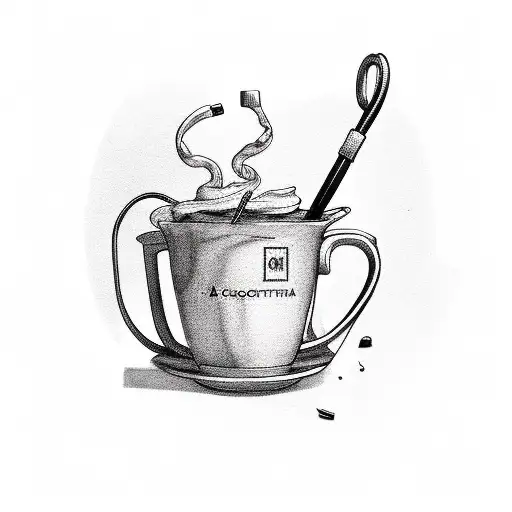 A Stethoscope Intertwined With A Hot Chocolate Mug And A Book