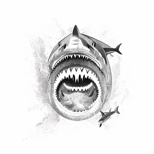 A Shark Swimming Through A Portal To Different Travel Destinations