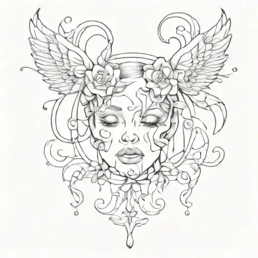 Dainty Depression And Anxiety Tattoo Design