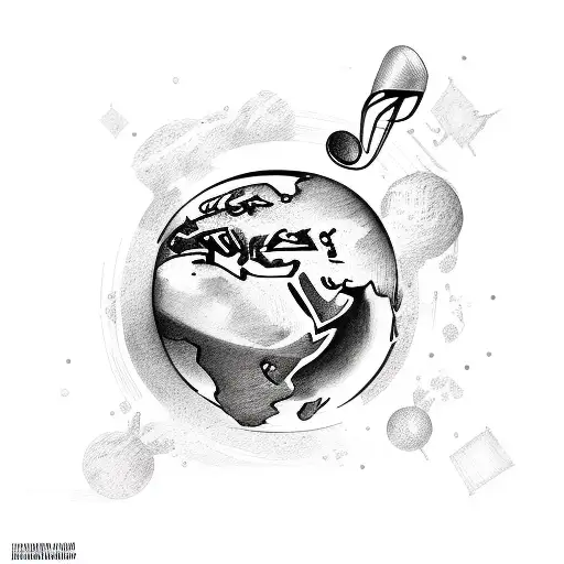 Music And Earth Globe