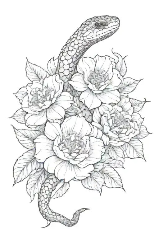 Flower And Snake