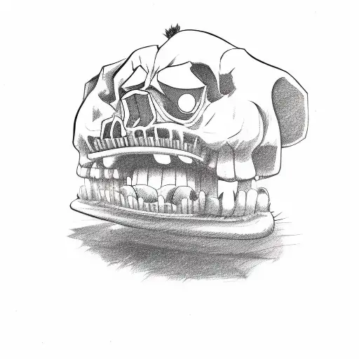 Ed Edd N Eddy With Skull And Lion The Cowardly Dog