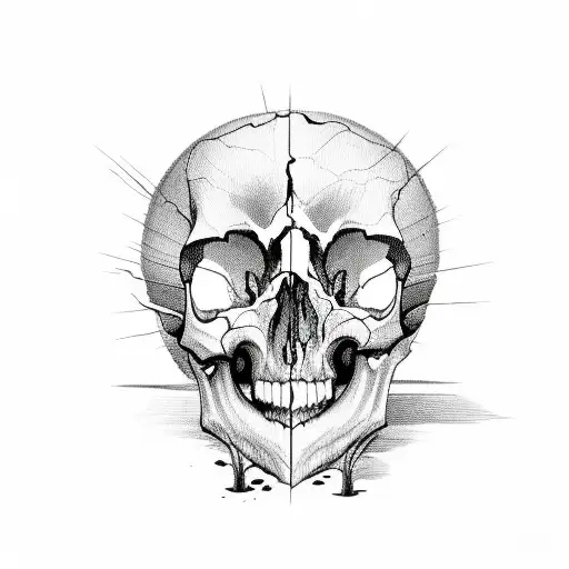 Skull Giving Birth From Mouth To A Tree