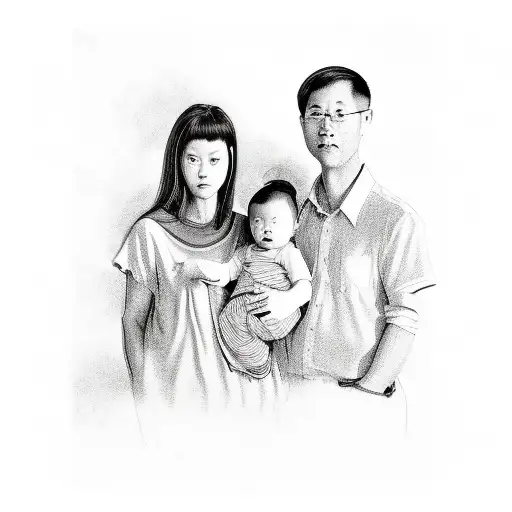 Family Picture With 2 Twins And 1 Older Sibling And A Mother And A Father