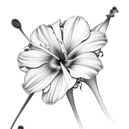 Daisy And Hibiscus And Dandelion And Calla Lily