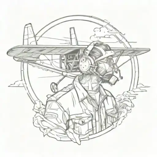 Rose Aviation Engineer With A Aircraft