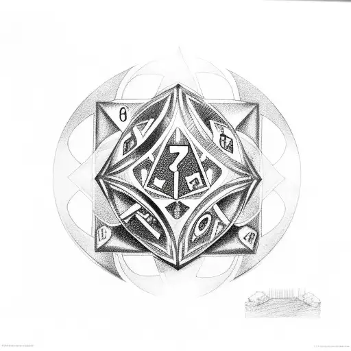 Odins Cross With 311 And 2 Dice Showing A Combination Of 7