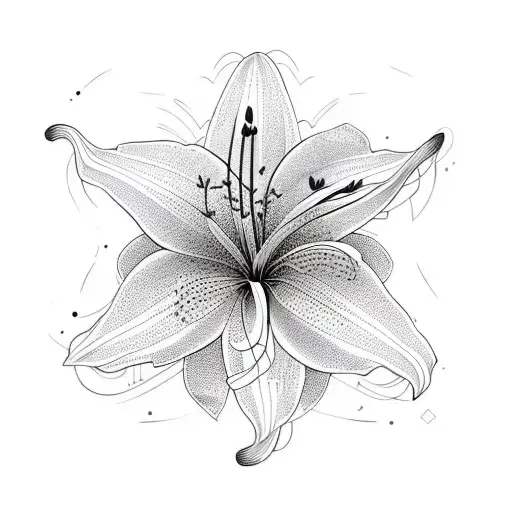 Traditional Lily With A Contemporary Twist Inspired By Abstract Art