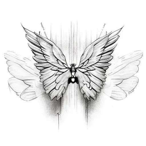 Angel With Butterflies Wings