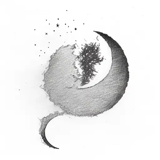 Crescent Moon Add Baby Foot Print