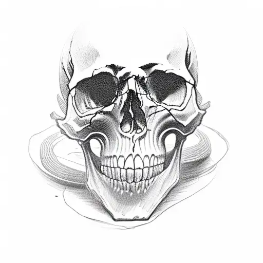 Skull Blindfolded Over Eyes