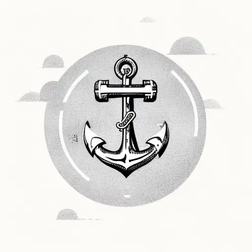 Anchor With Background Clock