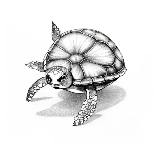 Buttercup Flower With Sea Turtle Incorporated