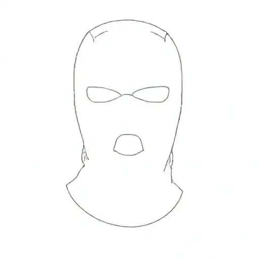 A Gangster Wearing A Balaclava