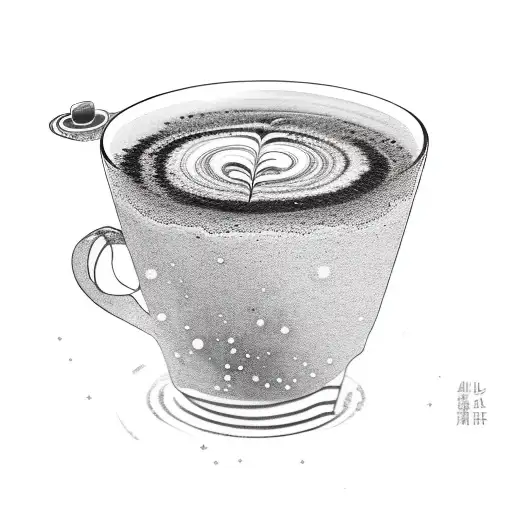 A Coffee Cup With A Galaxy Pouring Out Of It