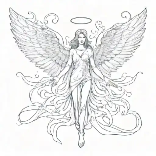 Angel With Spread Wings