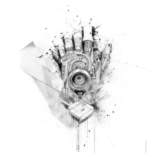 Abstract Graffiti Hand Wrist