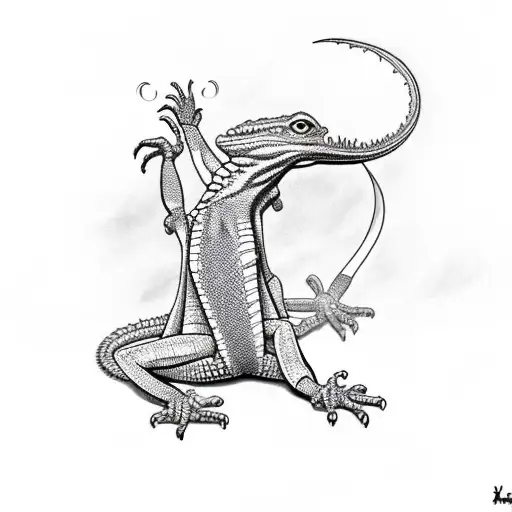 Lizard Wizard Praying To Dragon