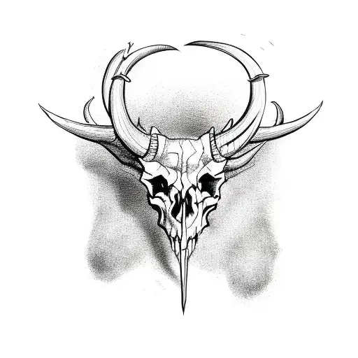 Horned Demon Skull