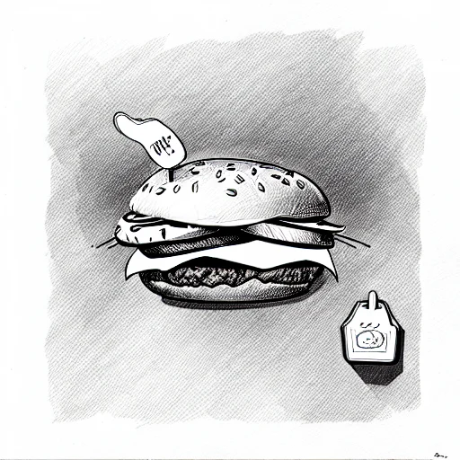 A Cow Eating A Hamburger