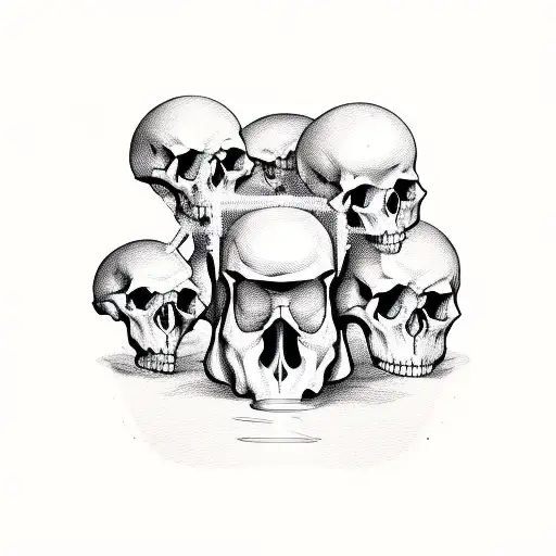 Hourglass With Skulls