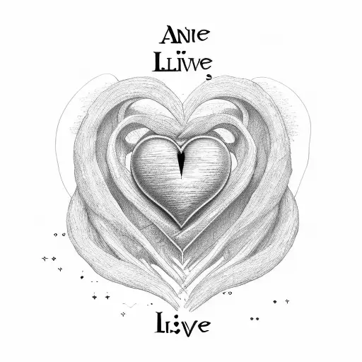 A Heartbeat Line Forming A Heart Shape With The Words 'In Hearts We Live Forever'